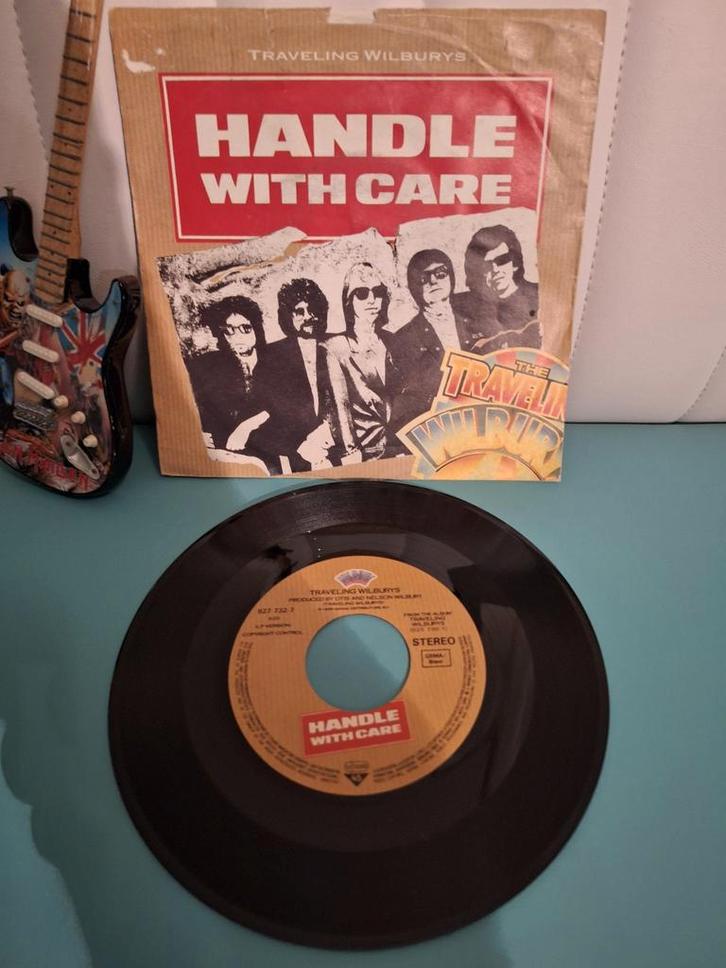 Traveling Wilburys - Handle With Care 7" Single 1988, Cd's en Dvd's, Vinyl | Pop, Gebruikt, 1960 tot 1980, Ophalen of Verzenden