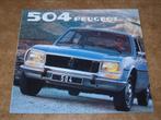 brochure Peugeot 504/504 Break/Familiale  1981, Nieuw, Peugeot, Ophalen of Verzenden