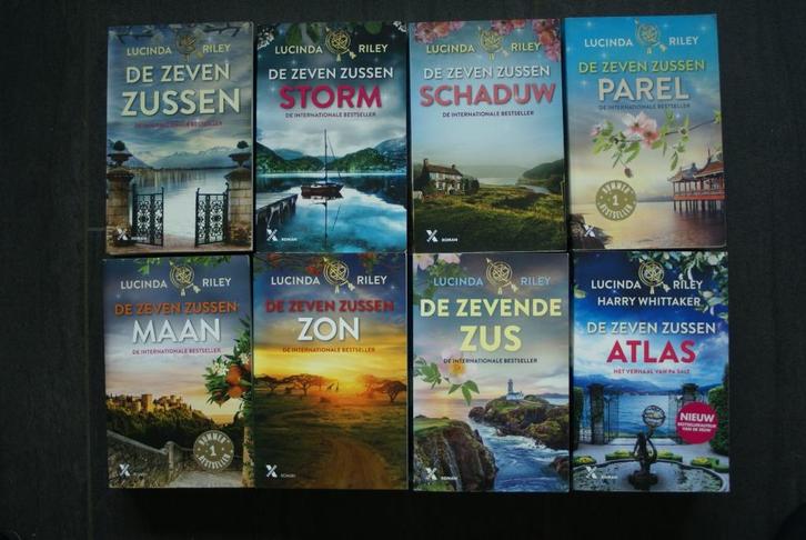 DE ZEVEN ZUSSEN.. (Deel 1-2-3-4-5-6-7-8).. Lucinda Riley, Boeken, Romans, Zo goed als nieuw, Ophalen of Verzenden