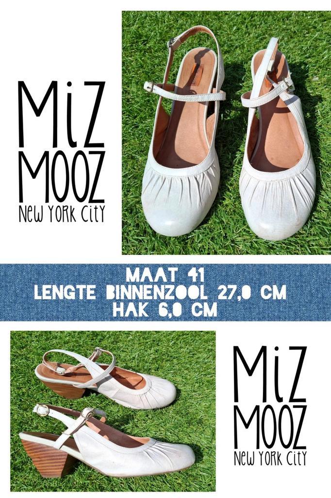 Miz Mooz slingbacks pumps wit, maat 41, Kleding | Dames, Schoenen, Zo goed als nieuw, Pumps, Wit, Verzenden