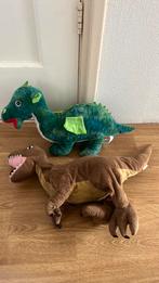 2 dino knuffels groen, bruin, Ophalen of Verzenden, Zo goed als nieuw, Overige typen