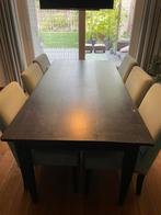 Eettafel + 6 stoelen, Huis en Inrichting, Complete eetkamers, Ophalen, Gebruikt, 4 tot 6 stoelen