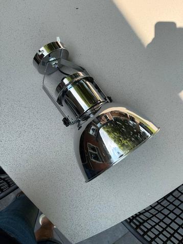 Vintage Chroom Plafondlamp Industrieel beschikbaar voor biedingen