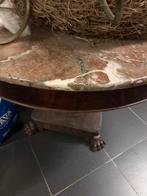 Zeer mooie houten salontafel met marmeren blad, Antiek en Kunst, Antiek | Meubels | Stoelen en Banken, Ophalen