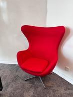 Rode Draaifauteuil - egg chair, Huis en Inrichting, Ophalen, Gebruikt, Stof, 75 tot 100 cm