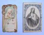 Twee mooie oude prentjes nav  Eerste Heilige Communie 1861., Ophalen of Verzenden, Bidprentje