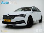 Skoda Superb Combi 1.4 TSI iV Sportline 218PK | Panoramadak, Auto's, Skoda, Gebruikt, Zwart, 4 cilinders, Wit