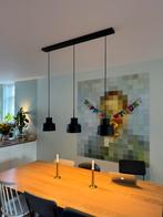 Moderne eettafellamp hanglamp zwart, Gebruikt, 50 tot 75 cm, Ophalen of Verzenden, Metaal