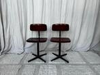 Vintage Schoolstoeltjes - Set van 2, Ophalen, Gebruikt, Twee, Bruin