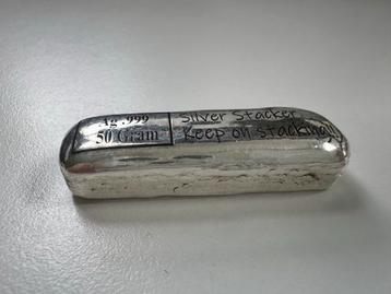 Zilverbaar 'Silver Stacker' 50 gram beschikbaar voor biedingen
