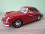 1961 Porsche 356 B Coupe Bordeaux rood Bburago, Hobby en Vrije tijd, Modelauto's | 1:18, Ophalen of Verzenden, Bburago, Zo goed als nieuw