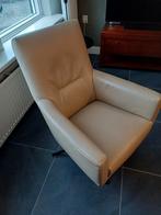 Mooie leren draaistoel fauteuil, Huis en Inrichting, Fauteuils, Ophalen, Zo goed als nieuw, 50 tot 75 cm
