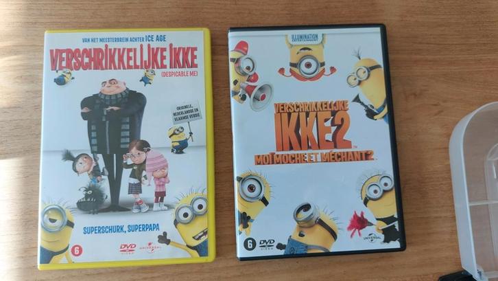 DVDs Verschrikkelijke Ikke deel 1 en 2, Cd's en Dvd's, Dvd's | Tekenfilms en Animatie, Zo goed als nieuw, Tekenfilm, Vanaf 6 jaar