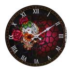 Wandklokken Candy Skull, Huis en Inrichting, Ophalen, Nieuw, Analoog, Wandklok