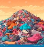 10 vuilniszakken met kleding, dames en heren, partij kleding, Kleding | Dames, Overige Dameskleding, Gedragen, Ophalen of Verzenden