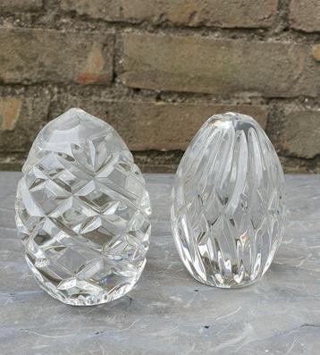 Set van 2 Kristallen Eieren – Luxe Glazen Decoratie beschikbaar voor biedingen