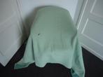 1x groene, retro vintage wollen deken 200 x 165 tweepersoons, Huis en Inrichting, Woonaccessoires | Plaids en Woondekens, Ophalen