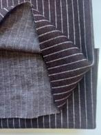 Lap stof: soepele winter jersey bruin met streep, Hobby en Vrije tijd, Stoffen en Lappen, Overige materialen, 30 tot 200 cm, Ophalen of Verzenden