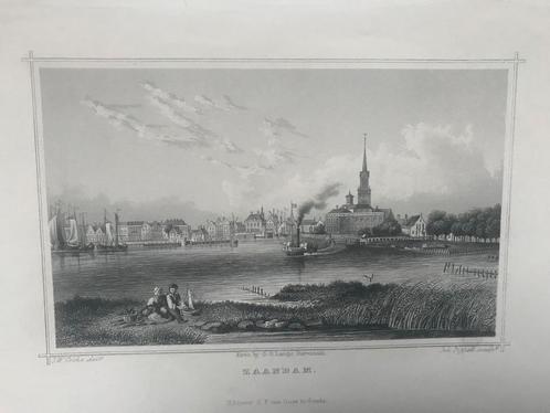 Antieke gravures Zaandam, Oudewater, Amsterdam, Utrecht, e.a, Antiek en Kunst, Kunst | Etsen en Gravures, Ophalen of Verzenden