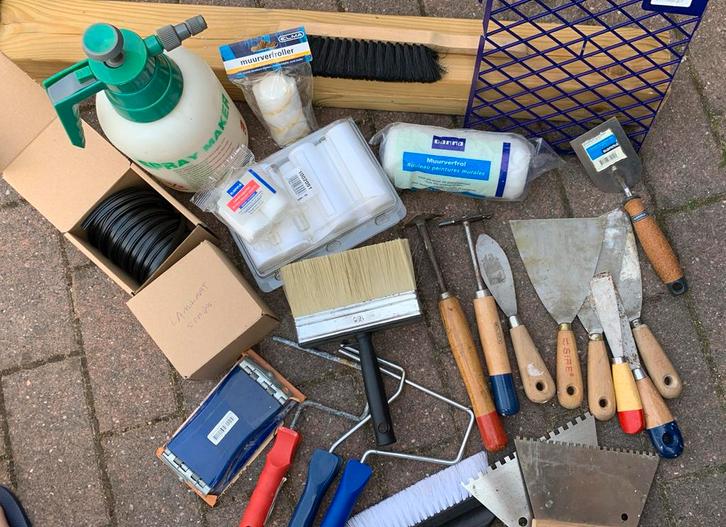 Pakket schildersspullen divers, Doe-het-zelf en Verbouw, Schildersmaterialen, Gebruikt, Ophalen of Verzenden