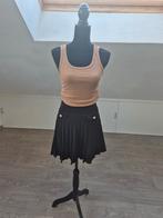 Korte plisse rokje. S, Verzenden, Zwart, Nieuw, Maat 36 (S)
