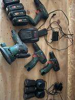 Bosch groen gereedschap set, Doe-het-zelf en Verbouw, Gereedschap | Boormachines, Ophalen, Gebruikt, Minder dan 400 watt, Boor- en Schroefmachine
