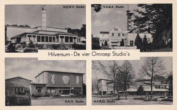 hilversum de radio/tv   studio s, Verzamelen, Ansichtkaarten | Nederland, Noord-Holland, Voor 1920, Ophalen of Verzenden