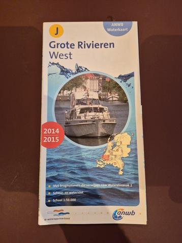 Grote rivieren West 2014-2015 ANWB waterkaart J wateratlas beschikbaar voor biedingen