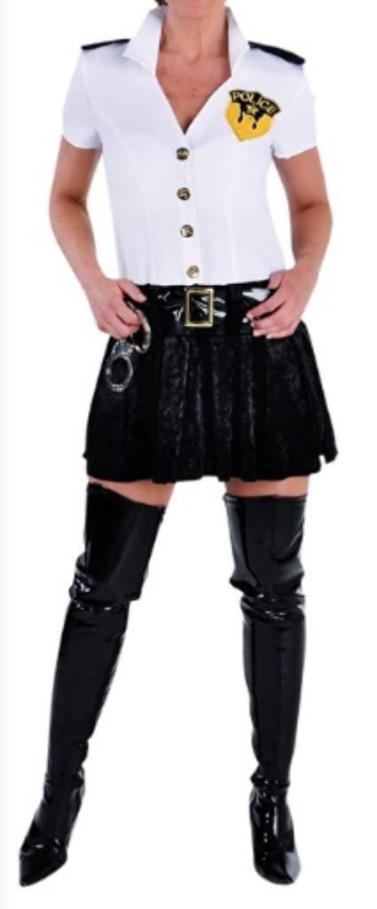 Leuk wit/zwart/geel POLITIE/POLICE jurk, Kleding | Dames, Carnavalskleding en Feestkleding, Nieuw, Kleding, Carnaval, Maat 42/44 (L)