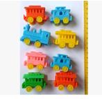 verjaardag feestje Taart decoratie en kaarsjes trein wagon, Ophalen of Verzenden, Zo goed als nieuw, Verjaardag