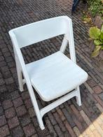 Witte Klapstoel - Ideaal voor binnen en buiten, Ophalen, Zie foto, Kunststof, Gebruikt