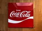 Oud Coca Cola emaille reclamebord Langcat, Verzamelen, Reclamebord, Ophalen of Verzenden, Zo goed als nieuw