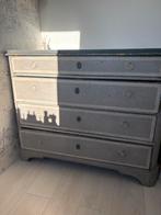 Antiek Kastje/Commode met 4 Laden, Ophalen, Gebruikt, 100 tot 150 cm, 3 of 4 laden