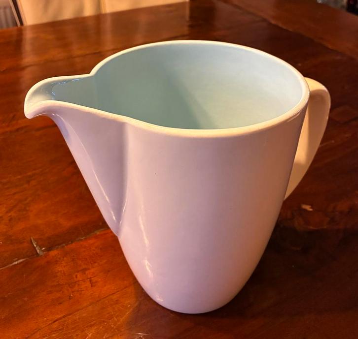 P. Regout kan creme - lichtblauw. Perfekte staat., Antiek en Kunst, Antiek | Servies los, Ophalen of Verzenden