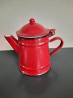 Rode Emaille Theepot - 15cm Hoog, Ophalen of Verzenden