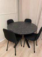 Eettafel met 4 stoelen (MARIEDAMM) IKEA, Huis en Inrichting, Tafels | Eettafels, Ophalen, 100 tot 150 cm, Rond, 50 tot 100 cm