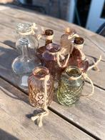 Set van 8 decoratieve vaasjes, Huis en Inrichting, Woonaccessoires | Vazen, Ophalen, Overige kleuren, Minder dan 50 cm, Glas