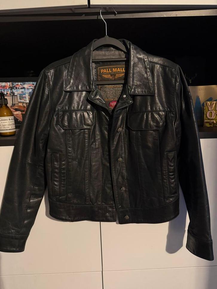 Vintage PME leren dames jasje - Maat M, Kleding | Heren, Jassen | Zomer, Zo goed als nieuw, Maat 48/50 (M), Zwart, Ophalen of Verzenden