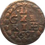 Nederland - Gelria - Gelderland duit 1691 (zeldzaam), Postzegels en Munten, Ophalen of Verzenden, Vóór koninkrijk, Overige waardes