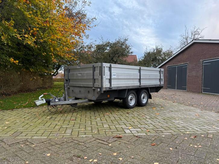 Zeer nette anssems plateauwagen/aanhanger extra hoog!, Auto diversen, Aanhangers en Bagagewagens, Zo goed als nieuw, Ophalen