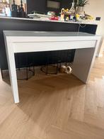 Witte make up tafel met lade, Ophalen of Verzenden, Gebruikt, 100 tot 150 cm, Minder dan 100 cm