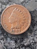Usa one cent Indian head 1901 zie foto's, Ophalen of Verzenden, Noord-Amerika