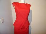 Ted Baker rode jurk apart lijfje mooie taille ritsje rug 2/M, Maat 38/40 (M), Verzenden, Zo goed als nieuw, Knielengte