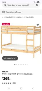 Stapelbed Ikea in goede staat., Huis en Inrichting, Ophalen, Gebruikt, 90 cm, Eenpersoons