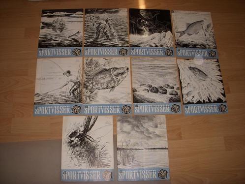 10 tijdschriften  De Sportvisser uit 1957, Verzamelen, Tijdschriften, Kranten en Knipsels, Tijdschrift, Nederland, 1940 tot 1960