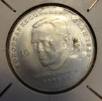 Nederland 10 Gulden 1997 Zilver: 50 Jaar Marshall Plan, Koningin Beatrix, Zilver, Ophalen of Verzenden, Losse munt