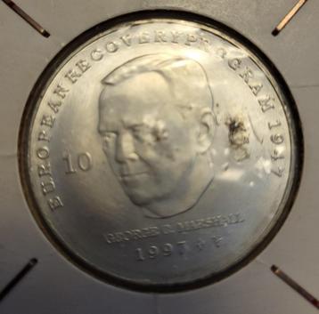 Nederland 10 Gulden 1997 Zilver: 50 Jaar Marshall Plan beschikbaar voor biedingen