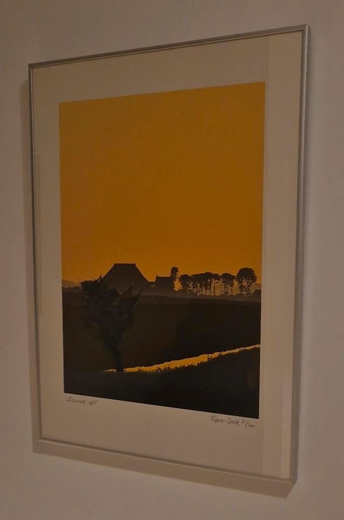 Prachtige druk Friesland 1985 van Evert Dick, Antiek en Kunst, Kunst | Litho's en Zeefdrukken, Ophalen