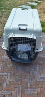 Grote transportbench hond L100xB65xH80 teab, Dieren en Toebehoren, Ophalen, Zo goed als nieuw