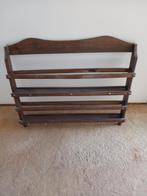 Houten Wandrek met Planken en Haken, Ophalen, Met plank(en), Gebruikt, Vintage